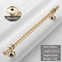 JAYA Black Kitchen Furniture Handles 128mm Solid Stainless Steel and Copper Cabinet Pulls for Door Drawer Modern CNC Appliance