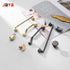 JAYA  Modern minimalist zinc alloy black wardrobe door handle golden drawer cabinet handle