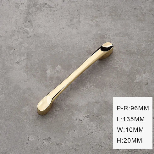 JAYA  Light Luxury Modern Minimalist Bright Gold Cabinet Handle American Zinc Alloy Shoe Cabinet Bookcase Handle