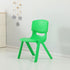 JAYA Meida MD-SLY01 Modern Light Green Plastic Durable Non-Tilting Button Seat Recliner Kids Chair Living Room Kindergarten Use