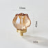 JAYA Transparent Champagne Crystal Cabinet Knobs with Brass Base Decorative Drawer Pulls for Wardrobe and Dresser