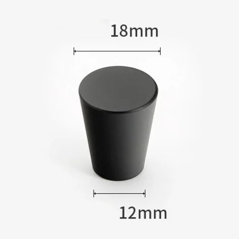 JAYA Modern Matte Black Brass Ball Cabinet Knob, Single-Hole Drawer Pull for Wardrobes and Kitchen Cabinets