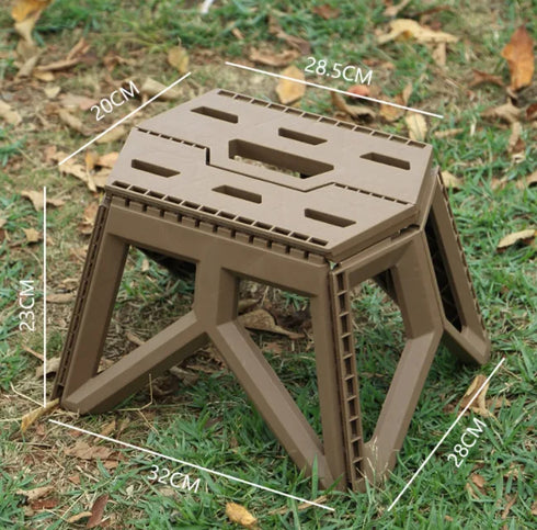JAYA Durable Plastic Folding Step Stool with Carry Handle Non-Slip Portable Kids Utility Stool for Home Kitchen Bathroom Outdoor