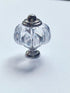 JAYA White Ceramic and Clear Acrylic Cabinet Knobs Pumpkin Shape Single Hole Drawer Pulls for Kitchen Wardrobe Dresser Cupboard