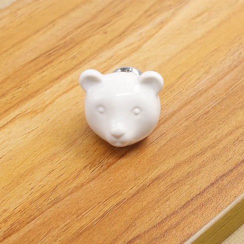 JAYA Ceramic Color Animal Bear Cartoon Cabinet Handle Is Suitable for Cabinet Drawer Shoe Cabinet