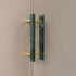 JAYA Luxury Marble and Brass Cabinet Handles Green White T Bar Pulls Knobs for Kitchen Cabinets Drawers and Wardrobes