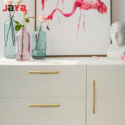 JAYA Brass Gold Simple Modern Simple Light Luxury Wardrobe Door Handle Cabinet Furniture Handle