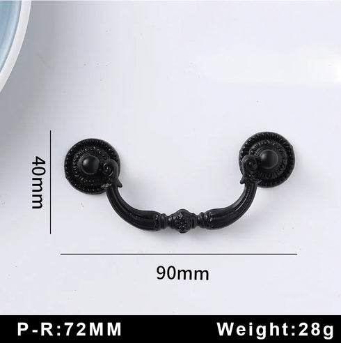 JAYA  European style retro antique  black zinc alloy  drawer cabinet door handle knob