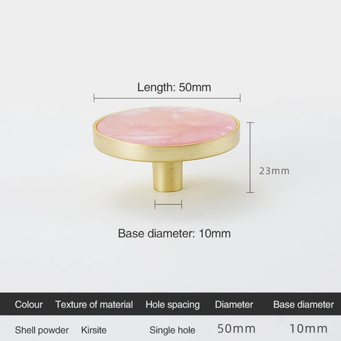 JAYA Door Knob Stone Cabinet Drawer Knobs Cupboard Dresser Drawer Pulls Handles Shell Handle Knobs Furniture Door Handle