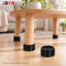 JAYA Plastic Chair Leg Floor Protectors Black Raised Cushion for Coffee Table Wooden Legs