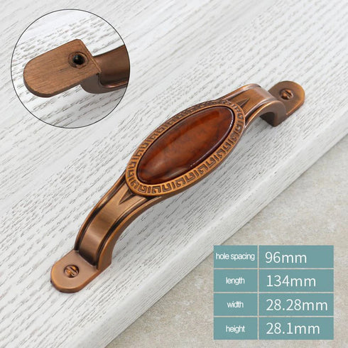 JAYA  High Quality European Middle Ages Style Kitchen Zinc Alloy Antique Bronze Drawer Knob Vintage Cabinet Handle