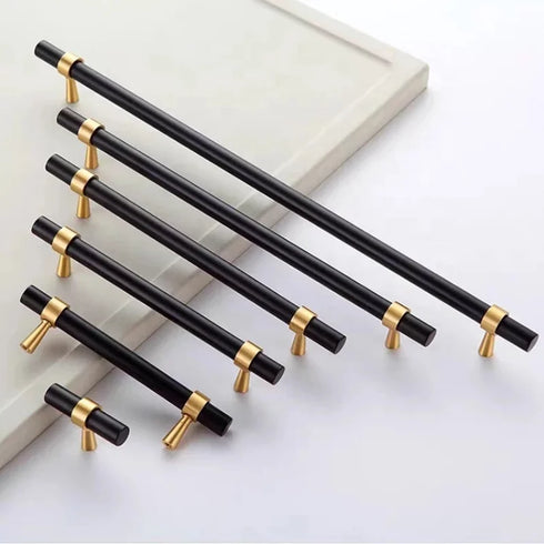 JAYA 2025 High Quality Brass Handle American Modern Gold Black Drawer Cabinet Furniture Hardware Door Handle Knobs
