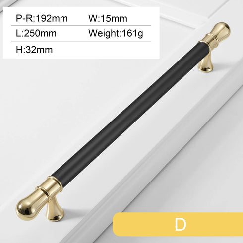 JAYA  Nordic Wind Cabinet Door Handle Zinc Alloy Black Modern Light Luxury Wardrobe Drawer Cabinet Furniture Door Handle