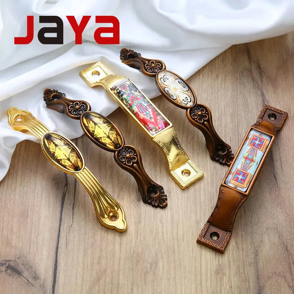 JAYA Aluminum  Alloy Cabinet Drawer Handle Note Shape Handles  Black Small Cabinet Kitchen Door  KNOB