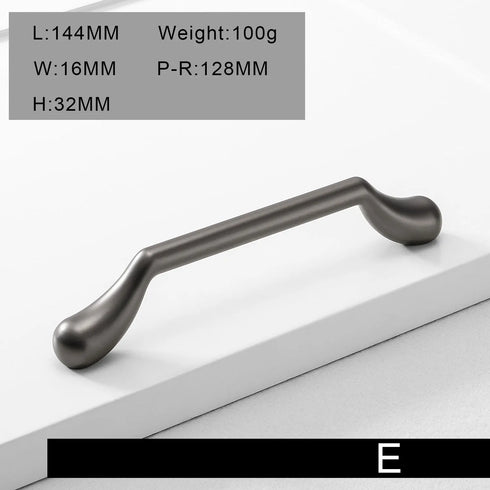 JAYA  Modern minimalist zinc alloy black wardrobe door handle golden drawer cabinet handle