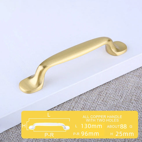 JAYA  New Chinese Style Wardrobe Door Brass Handle European Style Bronze Window Handle Drawer Hardware Handle