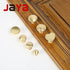 JAYA Gold Finish Zinc Alloy Cabinet Knobs Heart and Round Single Hole Drawer Pulls for Kitchen Wardrobe Dresser Furniture