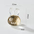 JAYA Transparent Champagne Crystal Cabinet Knobs with Brass Base Decorative Drawer Pulls for Wardrobe and Dresser