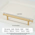 JAYA Solid Brass Cabinet Pull Handles and Knobs Satin Gold Furniture Hardware for Kitchen Drawers Wardrobe Doors