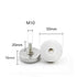 JAYA Threaded Adjustable Furniture Leveling Feet with Round Metal Base and Plastic Pad for Table Chair Cabinet