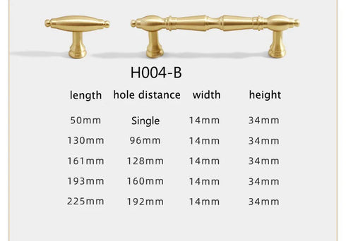 JAYA Brass Cabinet Knobs and Handles Luxury Gold Decorative Single Hole Knobs and Furniture Drawer Pulls for Kitchen Wardrobe