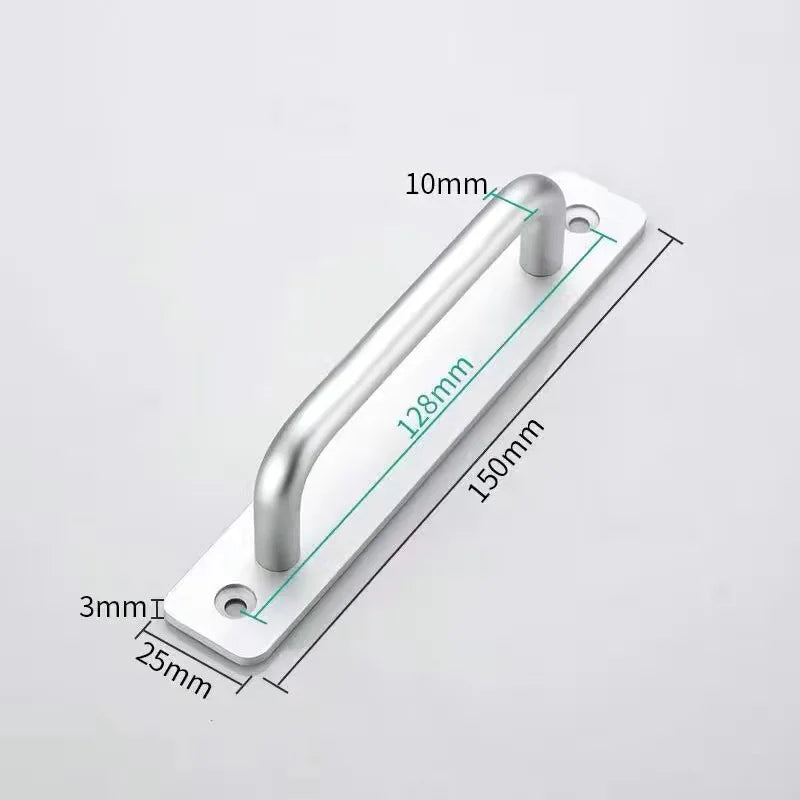 JAYA Gold Round Bar Door Pull Handles with Backplate Multiple Sizes for Barn Doors Gates Garages Sheds and Furniture