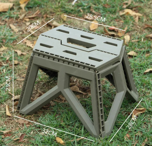 JAYA Durable Plastic Folding Step Stool with Carry Handle Non-Slip Portable Kids Utility Stool for Home Kitchen Bathroom Outdoor