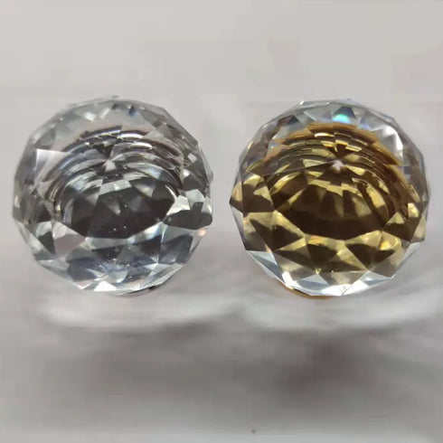 JAYA Gold Crystal Drawer Knob Glass Cabinet Door Pull Handles Luxury Knobs for Kitchen Furniture Cupboard Marble Resin Drawer