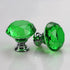 JAYA 30mm Clear Faceted Crystal Glass Cabinet Knob with Silver Base for Dresser Drawer Kitchen Dining Room Furniture