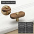 JAYA Solid American Walnut Cabinet Handles Drawer Pulls and Knobs with Brass Accents for Kitchen Wardrobe Cupboard Furniture