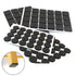 JAYA Self-Adhesive Plastic Reusable Furniture Pads Round Square Chair Leg Floor Protectors for Tables Cabinets and Sofas