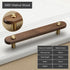 JAYA Solid American Walnut Cabinet Handles Drawer Pulls and Knobs with Brass Accents for Kitchen Wardrobe Cupboard Furniture