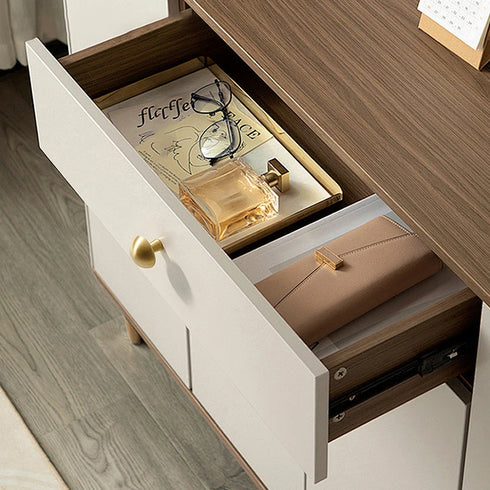 JAYA Modern Simple Single Hole Drawer Cabinet Bedside Table Creative Mushroom Head Small Handle Made Brass Living Room Durable