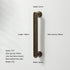 JAYA Retro Zinc Alloy Wardrobe Door Handle Modern Light Luxury Simple Bronze Single-hole Drawer Cabinet Wine