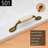 JAYA European Crackle Ceramic Cabinet Handles and Knobs Antique Bronze Drawer Wardrobe Door Pulls