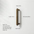 JAYA Retro Zinc Alloy Wardrobe Door Handle Modern Light Luxury Simple Bronze Single-hole Drawer Cabinet Wine