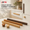 JAYA Modern Minimalist Solid Wood Cabinet Handles and Round Knobs Custom Wooden Drawer Pulls for Kitchen Cupboard Wardrobe