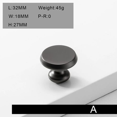 JAYA  Modern minimalist zinc alloy black wardrobe door handle golden drawer cabinet handle