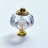 JAYA White Ceramic and Clear Acrylic Cabinet Knobs Pumpkin Shape Single Hole Drawer Pulls for Kitchen Wardrobe Dresser Cupboard