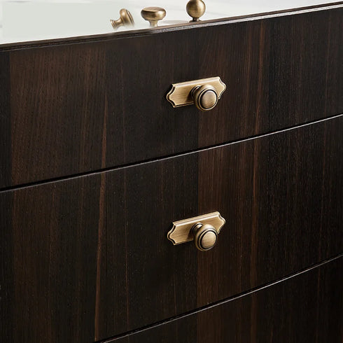 JAYA Antique Brass Finish Cabinet Knobs with Backplates Vintage Single Hole Drawer Pulls for Kitchen Wardrobe Dresser Furniture