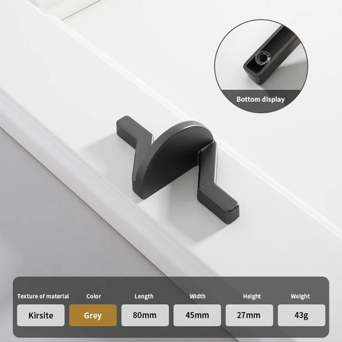 JAYA Gun Gray Copper Natural Color Minimalist Cabinet Drawer Bedside Table Handle Shoe Cabinet  Furniture Zinc Alloy Handle