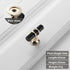 JAYA Black Kitchen Furniture Handles 128mm Solid Stainless Steel and Copper Cabinet Pulls for Door Drawer Modern CNC Appliance