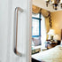 JAYA 50mm U-Shaped Stainless Steel Cabinet Handles M8 Thread Round Bar Pulls for Kitchen Dresser Furniture