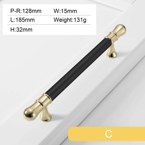 JAYA  Nordic Wind Cabinet Door Handle Zinc Alloy Black Modern Light Luxury Wardrobe Drawer Cabinet Furniture Door Handle