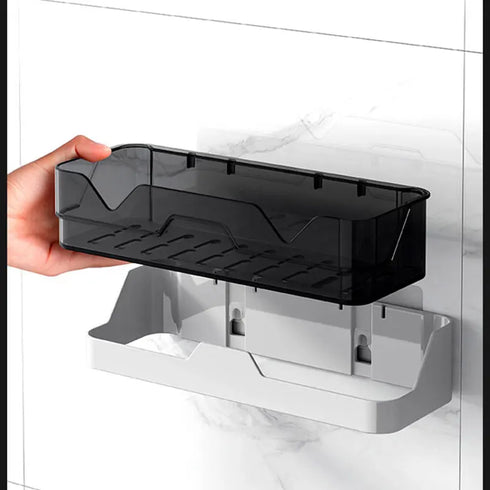 JAYA Bathroom Shelf Rack Plastic Storage Organizer Shower Shelf Unit Over the Sink Rack Toilet Shelf Dishes Storage Tower Rack