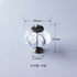 JAYA White Ceramic and Clear Acrylic Cabinet Knobs Pumpkin Shape Single Hole Drawer Pulls for Kitchen Wardrobe Dresser Cupboard