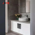 JAYA Leather Zinc Alloy Handle Furniture Modern Style Shift Embedded Door Latch Handle