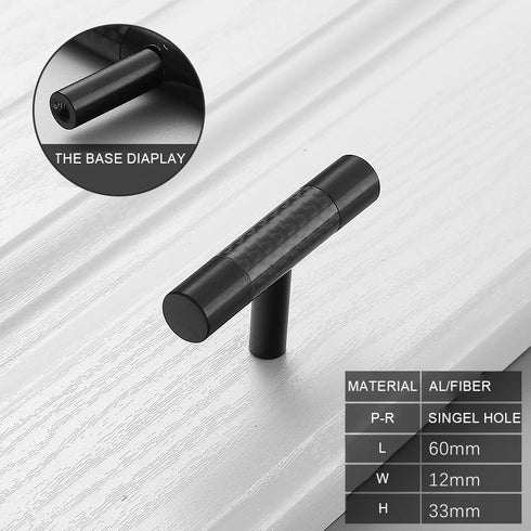 JAYA Woven Texture Cabinet T Bar Pull Handles and Knobs Modern Drawer Hardware for Kitchen Dresser Wardrobe Cupboard Furniture