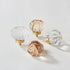 JAYA Transparent Champagne Crystal Cabinet Knobs with Brass Base Decorative Drawer Pulls for Wardrobe and Dresser