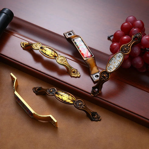 JAYA Aluminum  Alloy Cabinet Drawer Handle Note Shape Handles  Black Small Cabinet Kitchen Door  KNOB